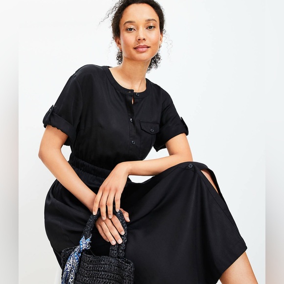 LOFT Utility Midi Pocket Dress - Picture 7 of 16